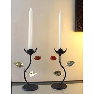  BOUGEOIR FER ET CRISTAL