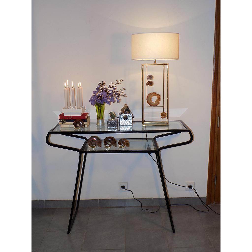 Console fer et vitre 100*35*80