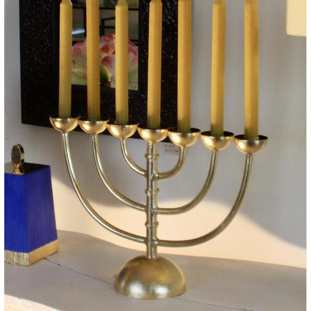 bougeoir doré 7 brs FER 